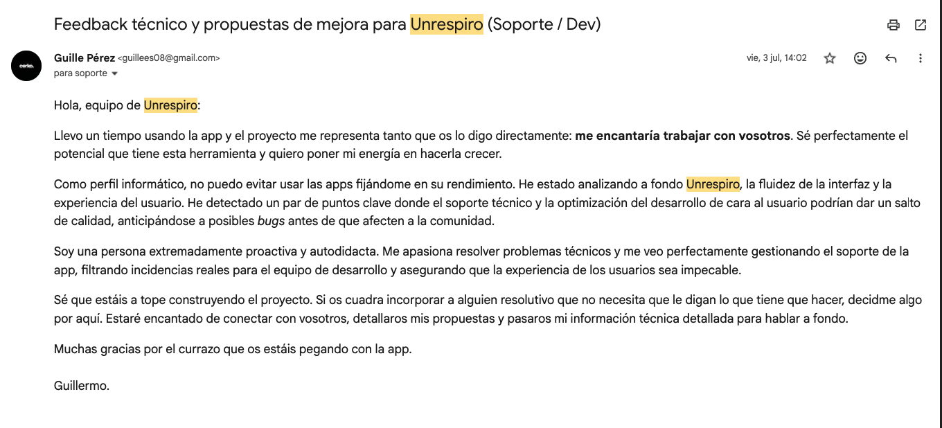 Evidencia mensaje 1
